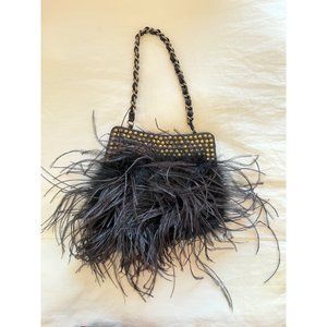 Betsey Johnson Feather bag purse